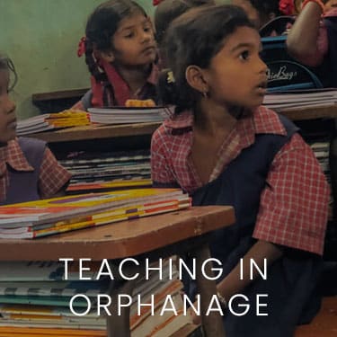 Through, Cantabae Education & Welfare Society, children at the orphanages are given teaching & training knowledge so that they may avoid poverty themselves.